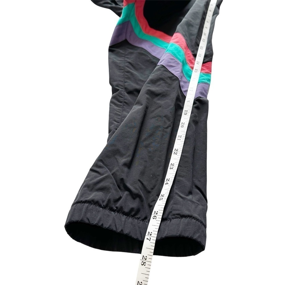 PacSun Nylon Track Pants Joggers Black XL Striped 80s 90s Active Party Dance - Picture 7 of 10